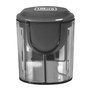 Apontador Com Depósito 2 Furos AP01 - Tilibra - Preto