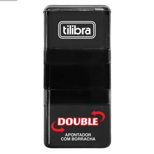 Apontador 1 Furo com Depósito e Borracha Double - Tilibra