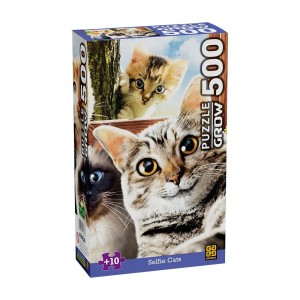 Quebra-cabeça 500 peças Selfie Cats - Grow