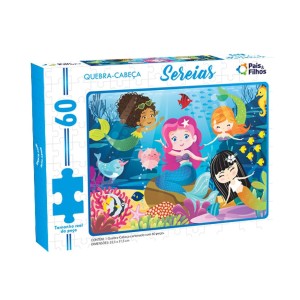 Quebra-cabeça 60 peças Sereias - Pais & Filhos