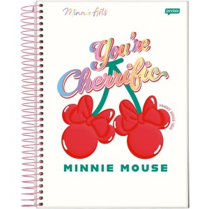 Caderno 1 Matéria Universitário Espiral Minnie Arts - Jandaia