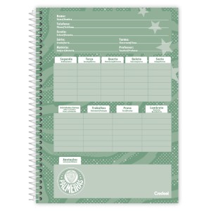 Caderno 1 Matéria Universitário Espiral Palmeiras - Credeal