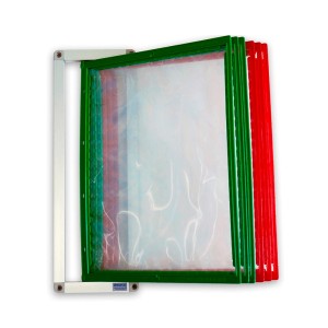 Suporte em Alumínio de Parede para 10 Pastas A4 Retrato - Isoflex