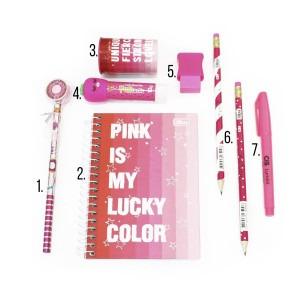 Kit Papelaria Diverso 4 - Pink