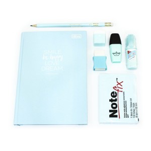 Kit Papelaria Diverso 9 - Azul Pastel