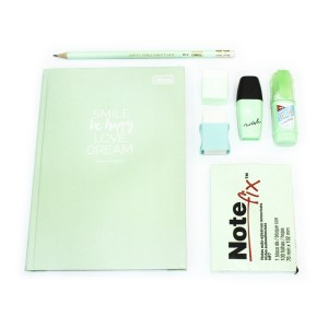 Kit Papelaria Diverso 10 - Verde Pastel