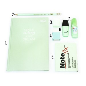 Kit Papelaria Diverso 10 - Verde Pastel