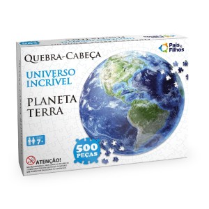 Quebra-cabeça Redondo 500 Peças Planeta Terra - Universo Incrível - Pais & Filhos