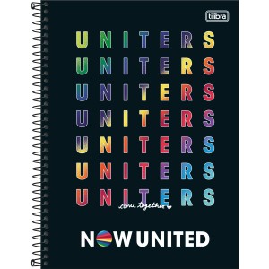 Caderno 10 Matérias Universitário Espiral Now United - Tilibra