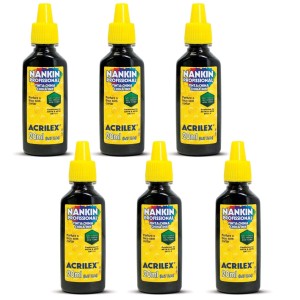 Tinta Nankin Profissional 20ml Preta - Kit c/ 6 unidades - Acrilex