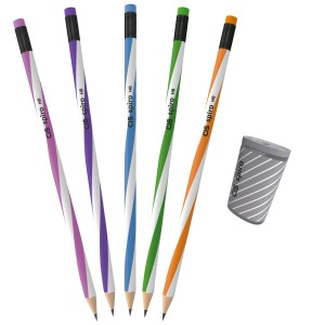Kit Papelaria Cis Spiro 5 Lápis HB + Apontador