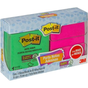 Suporte Post-it + 4 Blocos Refis - 3M