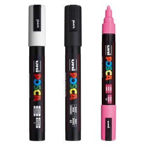 Kit Caneta Posca 3 Cores PC-5M - Uni